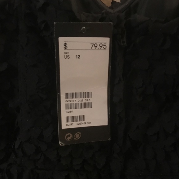H&M Conscious Black Floral Appliqué Dress - Picture 7 of 8